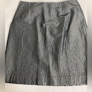 Vintage 90s / Y2K Gap Grey Beaded + Iridescent High Waist Skirt size women’s 6